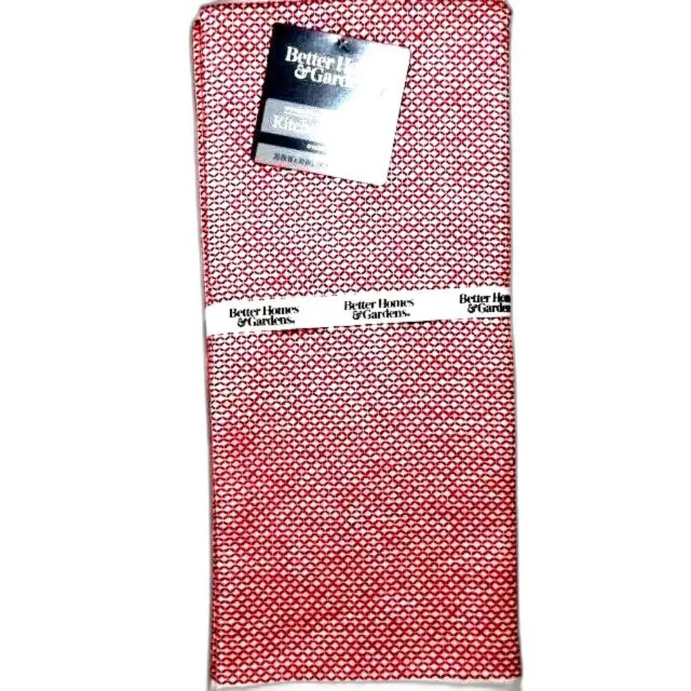 Better Homes & Gardens Oversized Woven Kitchen Towels 2pc Rose White 20 x 30-in
